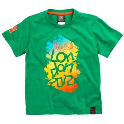 London 2012 Boys green London 2012 sketch t-shirt