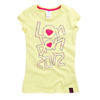 London 2012 Girls yellow London 2012 t-shirt