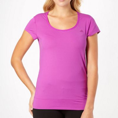 adidas Purple Essential scoop neck t-shirt