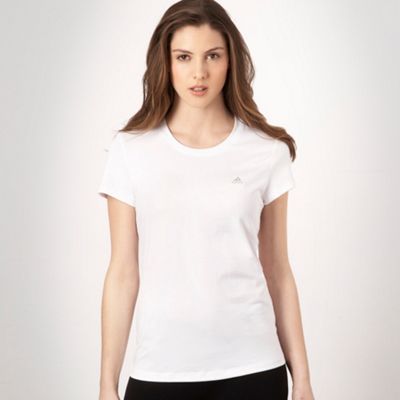 adidas White crew neck Essential t-shirt