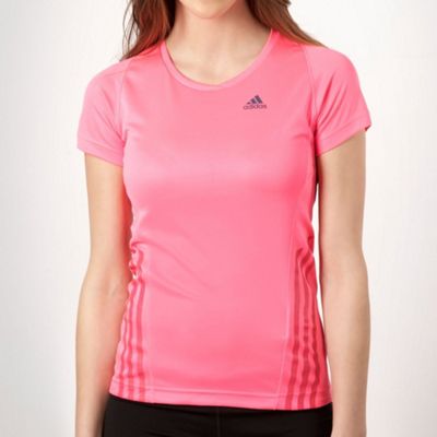 adidas Pink meshed sports t-shirt