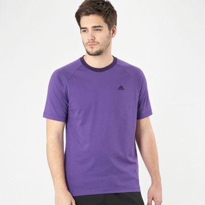 adidas Purple embroidered logo t-shirt
