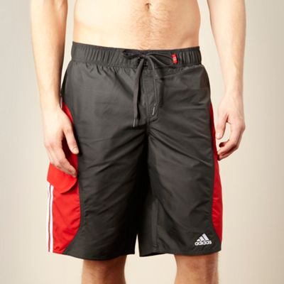 Adidas Grey textured panel shorts