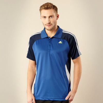 Adidas Blue textured training t-shirt