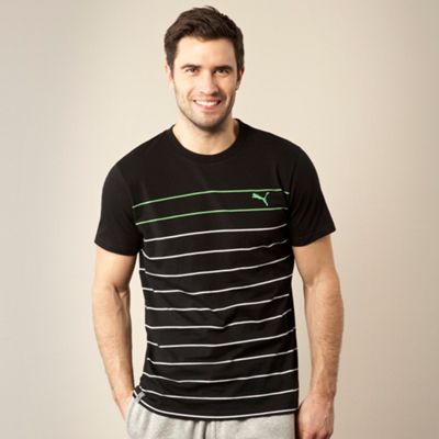 Puma Black fine striped t-shirt