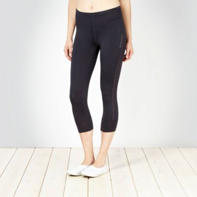 Dark grey performance capri trousers                                                                                            