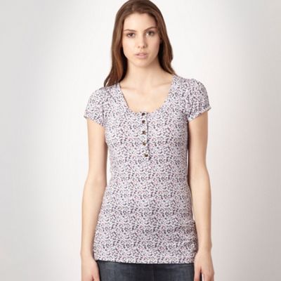 Animal Navy abstract floral print t-shirt