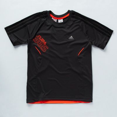 Adidas Boy's black 'Clima 365' t-shirt                                                                                          
