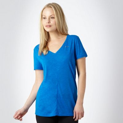 Blue textured training t-shirt