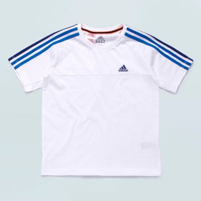 Adidas Boy's white 'Essential' crew neck t-shirt                                                                                