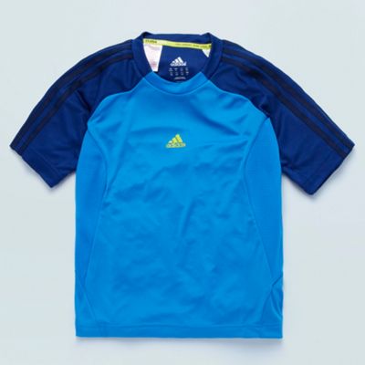 Adidas Boy's blue 'Clima Cool' t-shirt                                                                                          