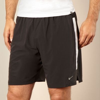 Nike Black perforated striped training shorts