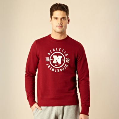 Nike maroon 'Athletic Squad' printed sweatshirt                                                                                 