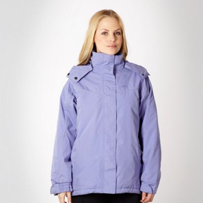 Lilac hooded technical rain jacket                                                                                              