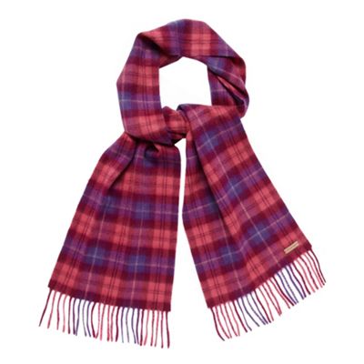 Pink checked knit scarf                                                                                                         
