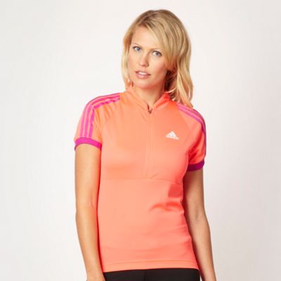 Adidas coral 'Response' short sleeve cycling jersey                                                                             
