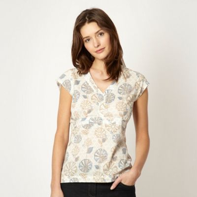 Off white woven floral top                                                                                                      
