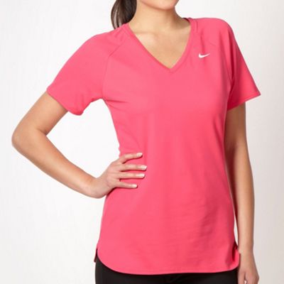 Nike bright pink 'Base layer' fitness top                                                                                       