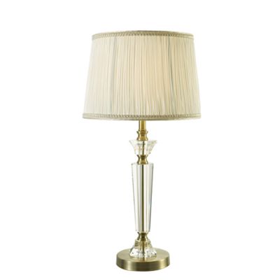 Home Collection Arya Glass Antique Brass Table Light Debenhams
