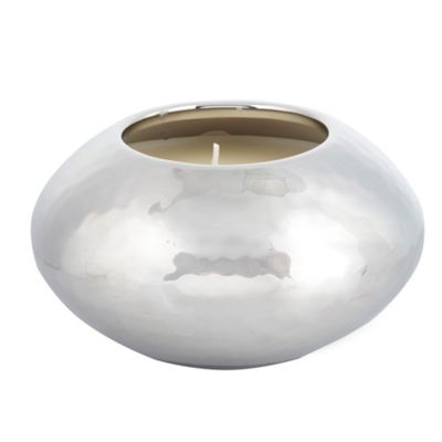 Silver large hammered votive candle                                                                                             