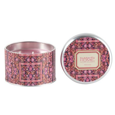 Pink tin candle