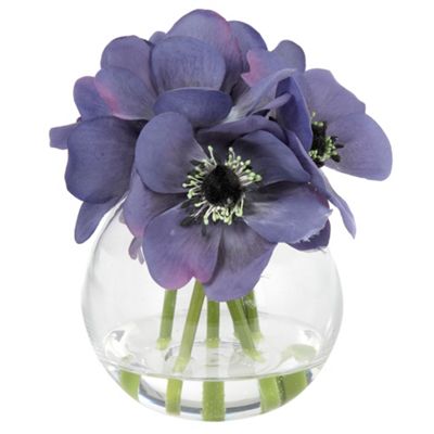 Blue anemone flower bowl