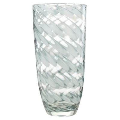 Light grey swirl vase