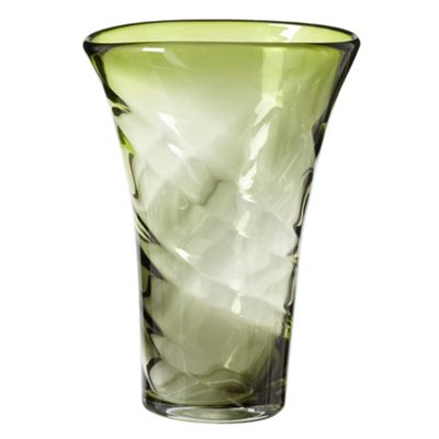 Lime swirl vase