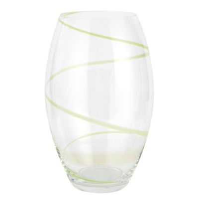 Green ribbon vase