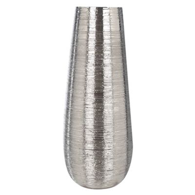 Silver large scratch vase