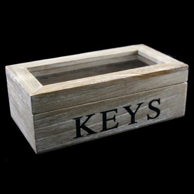 Natural 'Keys' storage box