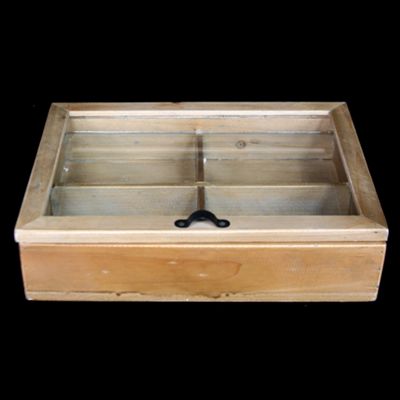 Natural wooden storage box