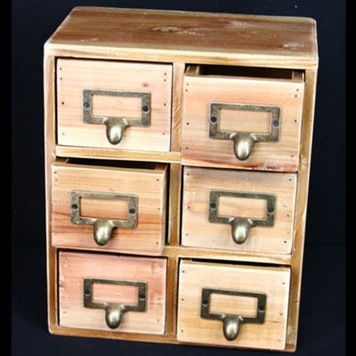 Natural wooden storage drawers