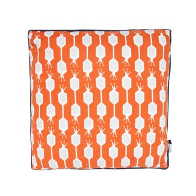 Orange geometric canvas cushion                                                                                                 