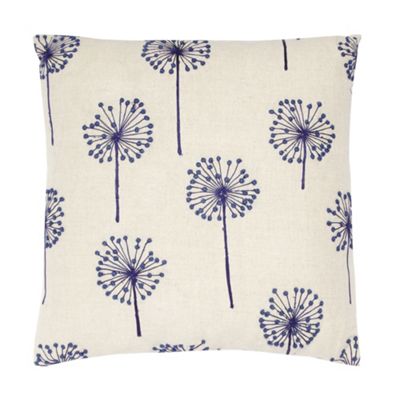 Debenhams Natural embroidered woven cushion- at Debenhams