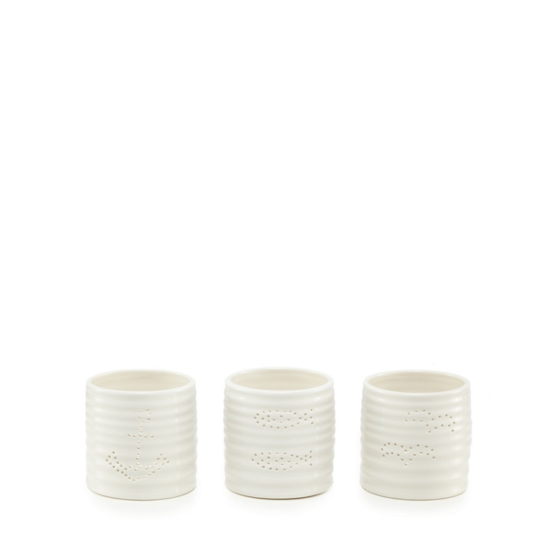 Home Collection - Set Of Three White Ceramic Tea Light Holders Review