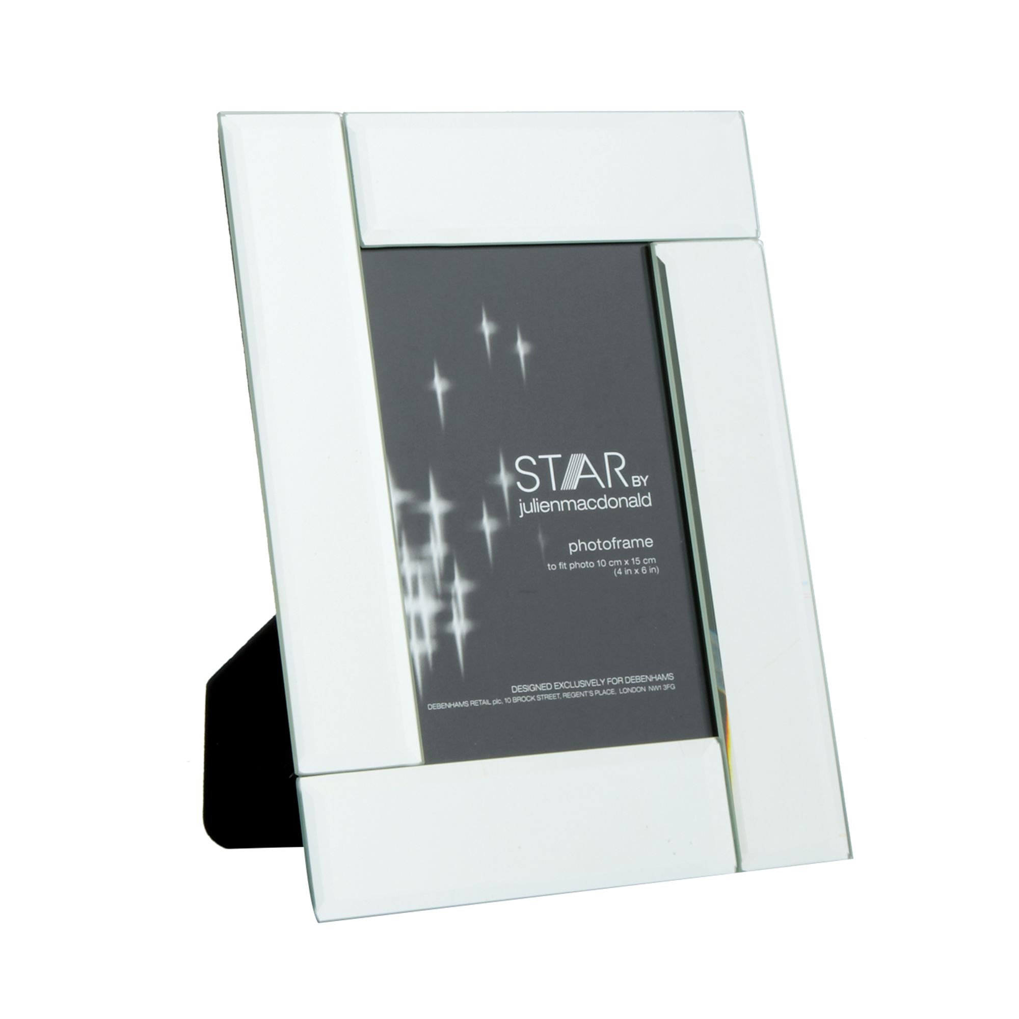 Star By Julien Macdonald Designer Silver Mirror Deco Frame From