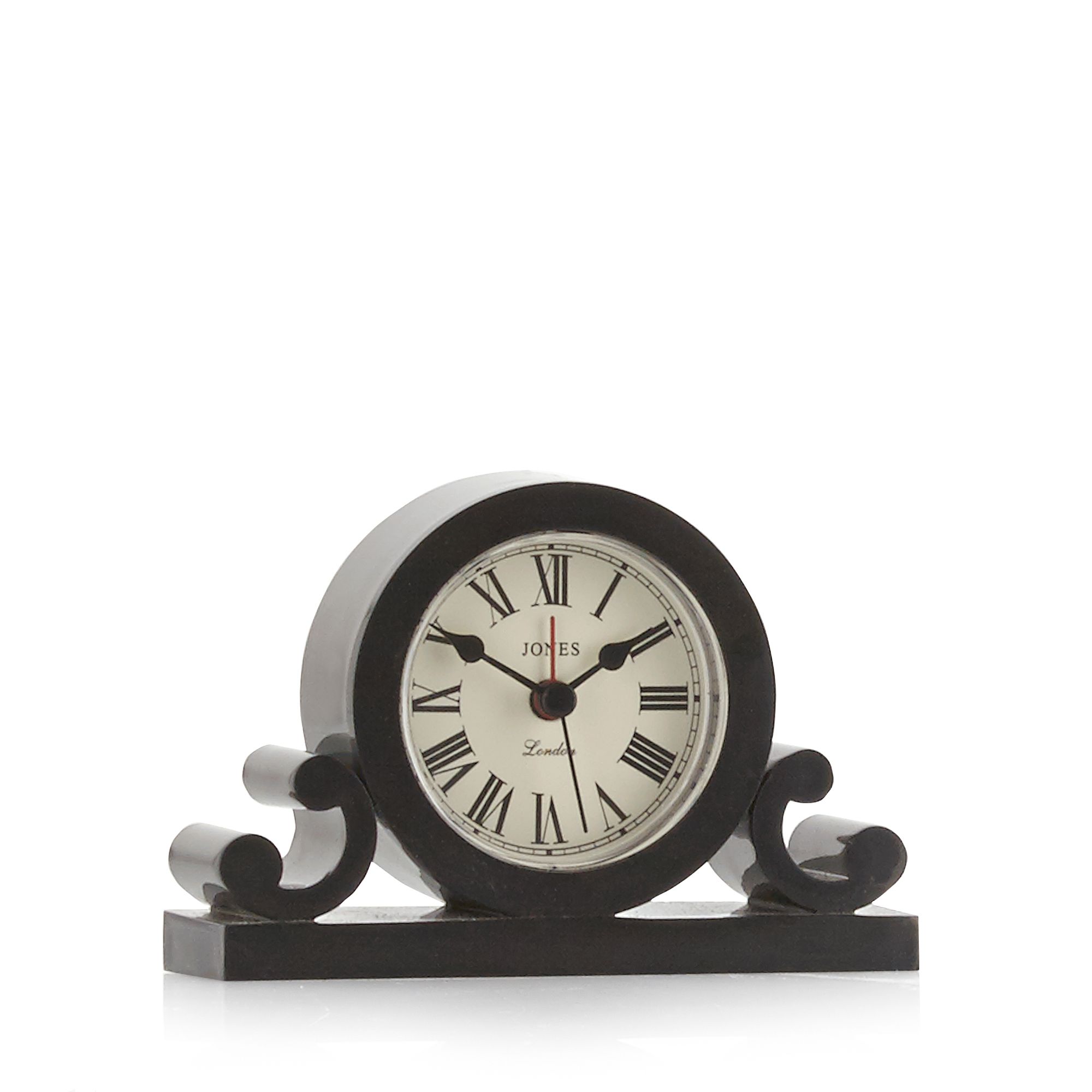 Jones Black Grand Mantle Alarm Clock From Debenhams