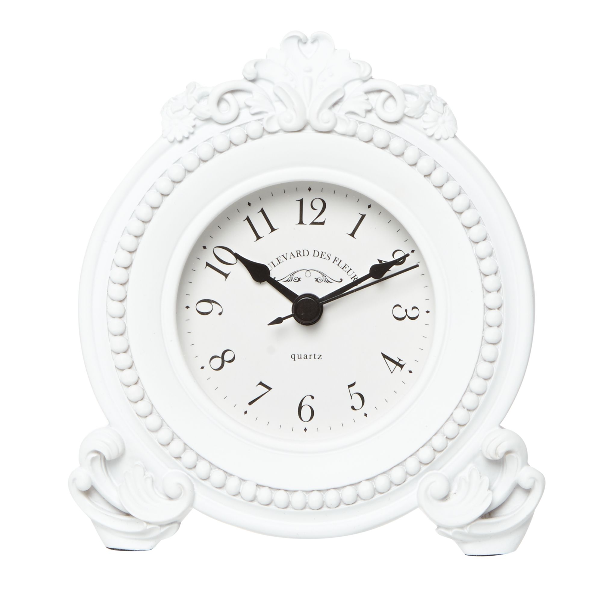 London Clock White Resin Moulded Mantel Clock From Debenhams
