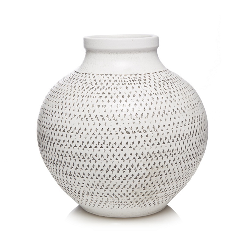 Kaemingk - White Embossed Vase Review