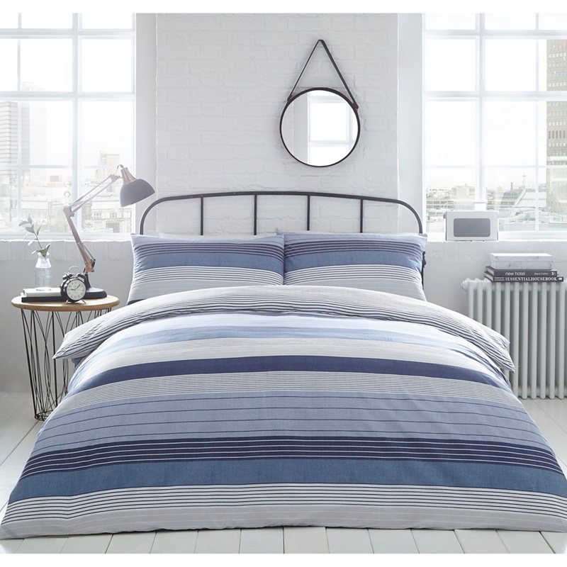 Home Collection - Blue 'Ellison' Stripe Bedding Set Review