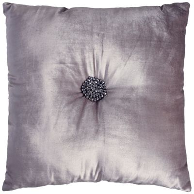 Light grey jewel cluster boudoir cushion