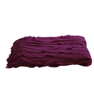 Purple Birch ruffle throw