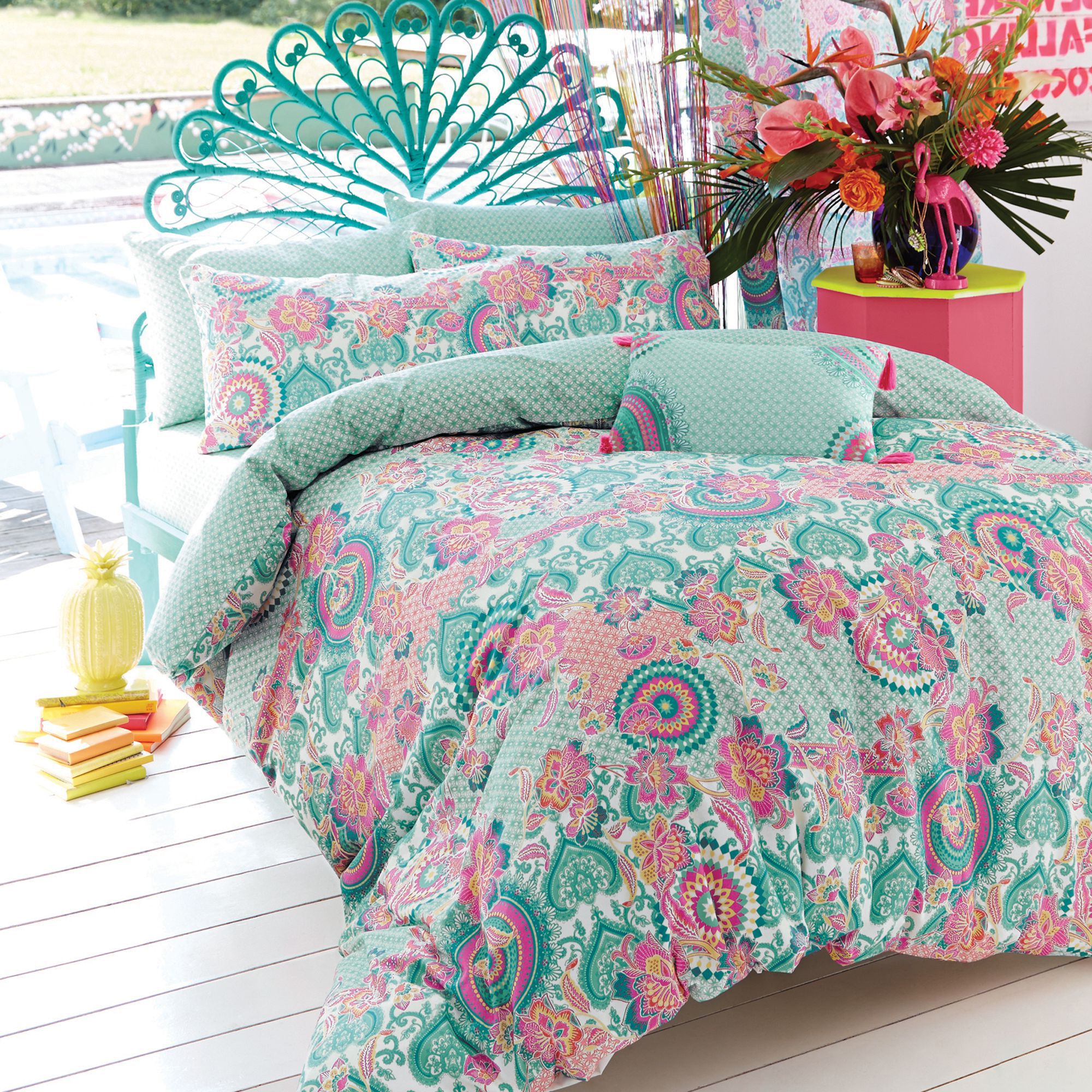 Accessorize Light Green 'Bali' Floral Bedding Set From Debenhams eBay