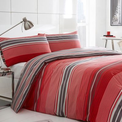 Red Pomodoro stripe bedding set