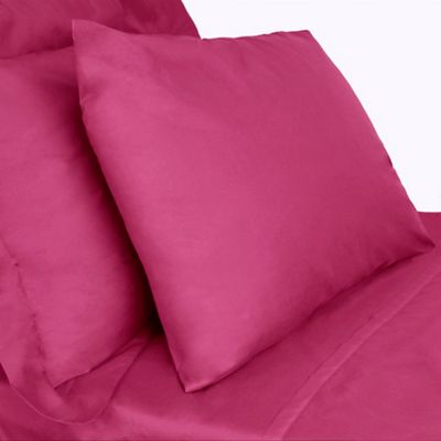 Pink cotton rich percale bed sheets