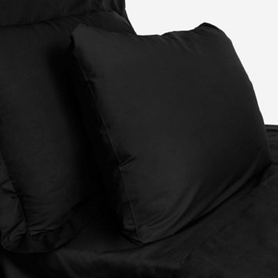 Black cotton rich percale bed sheets