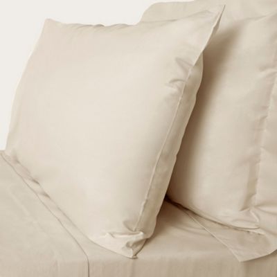 Cream cotton rich percale bed sheets