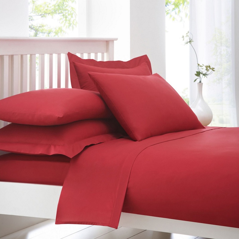 Home Collection - Red Cotton Rich Percale Duvet Cover Review