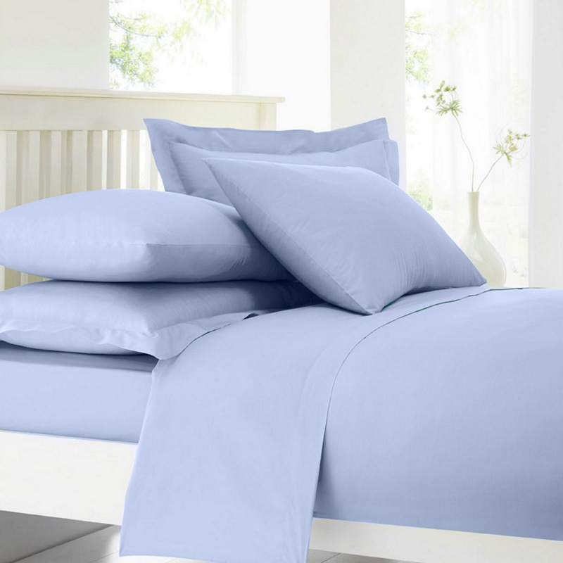 Home Collection - Pale Blue Cotton Rich Percale 180 Thread Count Duvet Cover Review